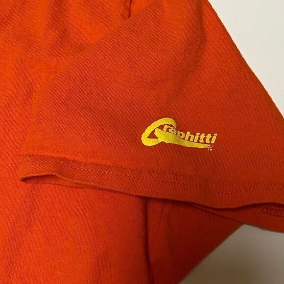 Graphitti Aquaman Symbol Men’s Orange Shirt - Picture 5 of 6